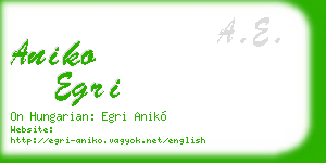 aniko egri business card